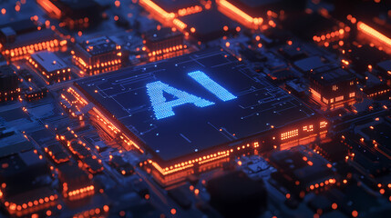 Obraz premium AI chips lead the future of technological innovation