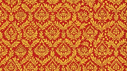 Seamless pattern with bold analogous colors like red, red orange, and orange for dynamic designs