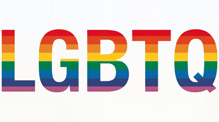 LGBTQ symbol on white background , Pride month 