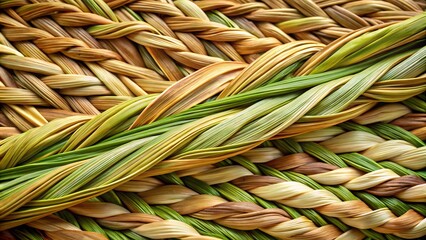 Wave of sweet grass braids for crafts and fragrance traditional woven natural decor with a sweet aroma