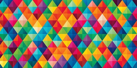 Abstract geometric pattern featuring vibrant colors, perfect for backgrounds and design elements