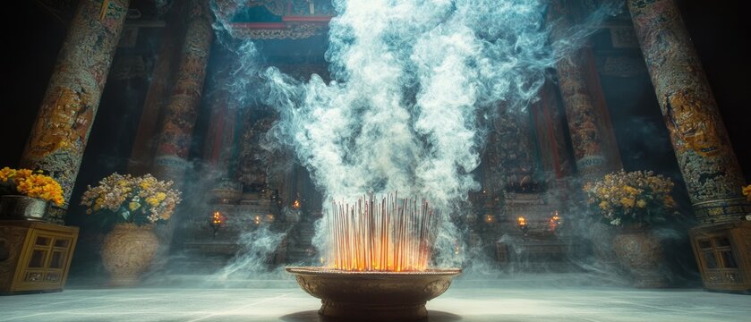 Incense Stick Temple Ritual Buddhism, Hinduism Religion Spiritual Symbol