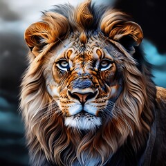 Naklejka premium portrait of a lion