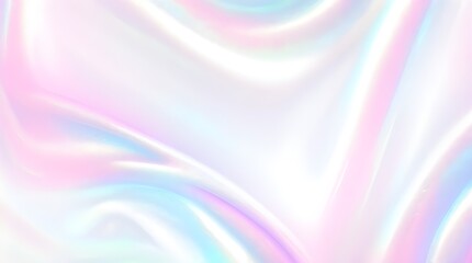 Obraz premium Holographic background seamless trendy iridescent light foil texture. Soft holographic pastel unicorn marble background pattern. Modern pearlescent blurry abstract swirl illustration. 