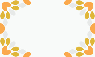 leaves frame background with copy space for text. Vector illustration.