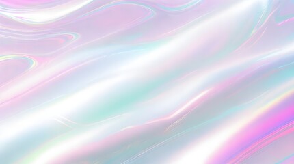 Obraz premium Holographic background seamless trendy iridescent light foil texture. Soft holographic pastel unicorn marble background pattern. Modern pearlescent blurry abstract swirl illustration. 