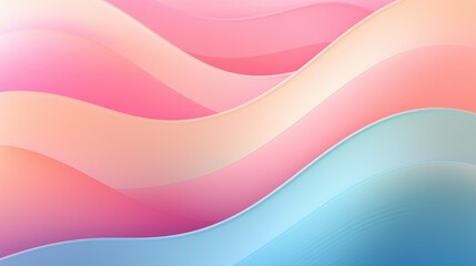 Fototapeta premium Smooth gradient waves blending into each other in pastel colors