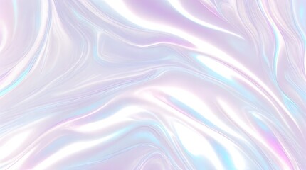 Obraz premium Holographic background seamless trendy iridescent light foil texture. Soft holographic pastel unicorn marble background pattern. Modern pearlescent blurry abstract swirl illustration. 