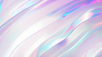 Fototapeta premium Holographic background seamless trendy iridescent light foil texture. Soft holographic pastel unicorn marble background pattern. Modern pearlescent blurry abstract swirl illustration. 