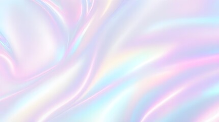 Holographic background seamless trendy iridescent light foil texture. Soft holographic pastel unicorn marble background pattern. Modern pearlescent blurry abstract swirl illustration.	
