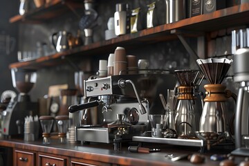 Espresso Machine in a Coffee Shop