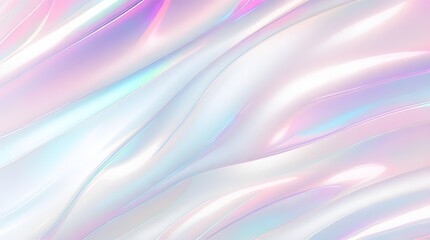 Holographic background seamless trendy iridescent light foil texture. Soft holographic pastel unicorn marble background pattern. Modern pearlescent blurry abstract swirl illustration.	