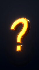 Golden question mark, symbolizing the pursuit of knowledge