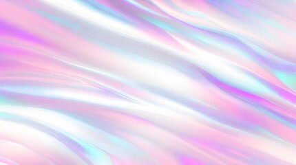 Fototapeta premium Holographic background seamless trendy iridescent light foil texture. Soft holographic pastel unicorn marble background pattern. Modern pearlescent blurry abstract swirl illustration. 