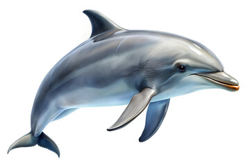 Dolphin isolated on white background, Clipping path