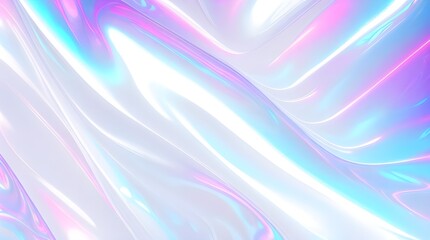 Holographic background seamless trendy iridescent light foil texture. Soft holographic pastel unicorn marble background pattern. Modern pearlescent blurry abstract swirl illustration.	