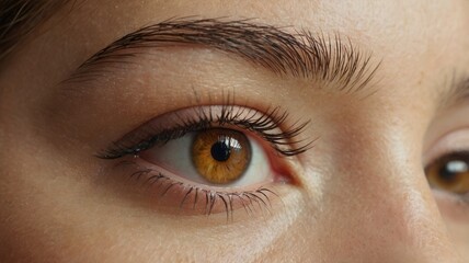Obraz premium A woman with brown eyes and brown hair