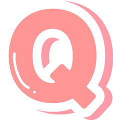Letter Q Pink