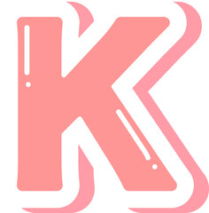 Letter K Pink