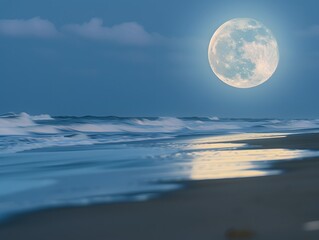Moonlit Beach Night
