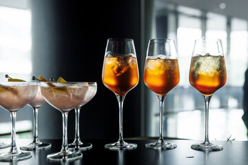 cocktail at the bar, buffet