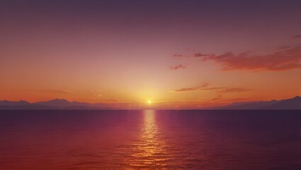 Naklejka premium sunset over the sea, sunset over the lake, sunset over the river,