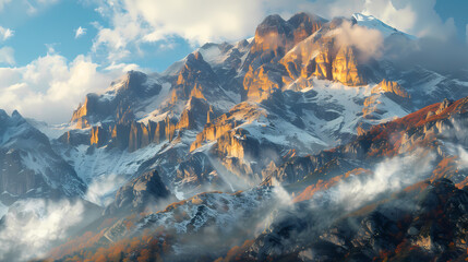 low square mountain ridge,stockphoto style