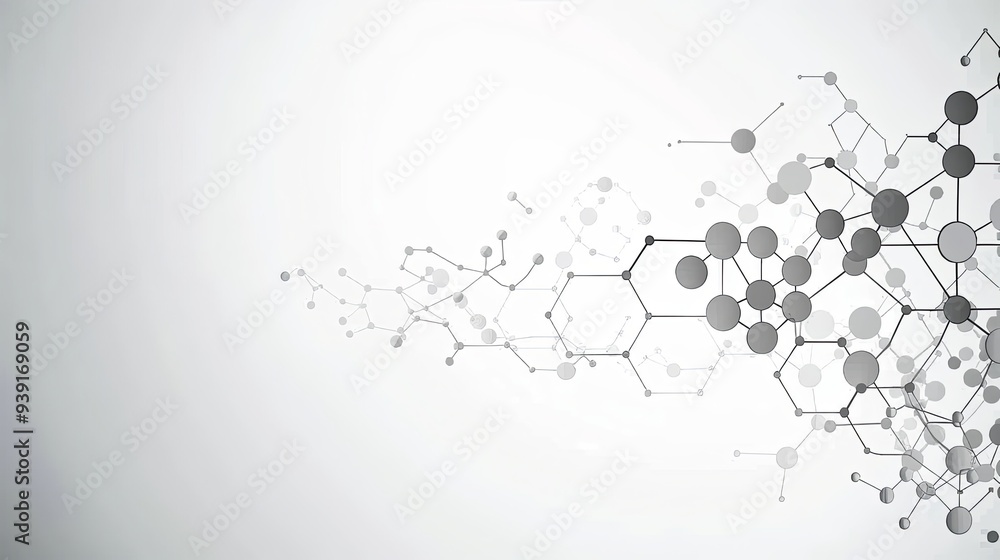 Poster abstract grey and white network pattern background.