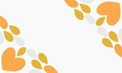 leaves frame background with copy space for text. Vector illustration.