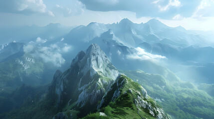 Fototapeta premium low square mountain ridge,stockphoto style