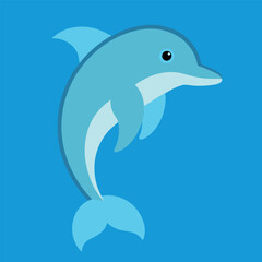 Obraz premium Bottlenose dolphin vector art illustration.