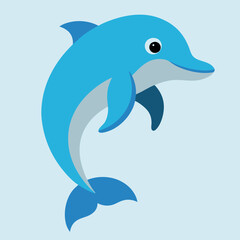 Obraz premium Bottlenose dolphin vector art illustration.