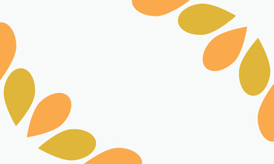 leaves frame background with copy space for text. Vector illustration.