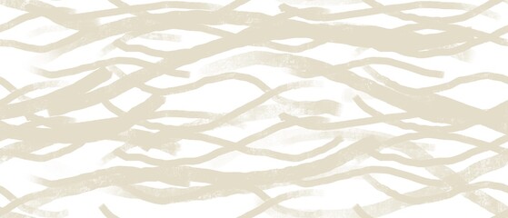 Seamless abstract textured pattern. Simple background with beige,  white texture. Digital brush strokes. Lines. Design for textile fabrics, wrapping paper, background, wallpaper, cover.