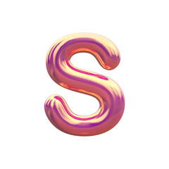 3d alphabet letter S