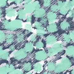 Seamless abstract textured pattern. Simple background green, blue, white texture. Digital brush strokes background. Designed for textile fabrics, wrapping paper, background, wallpaper, cover.