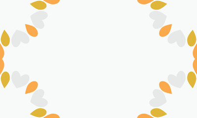 leaves on a white background with space for text. Vector illustration.
