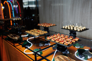 buffet at the banquet, a variety of food