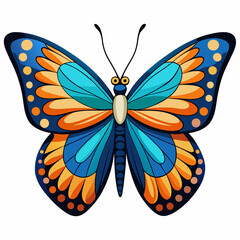 A beautiful butterfly on a white background