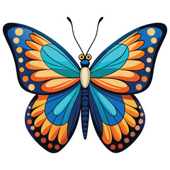 A beautiful butterfly on a white background