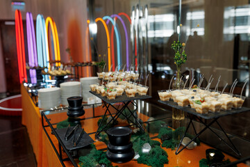 buffet at the banquet, a variety of food