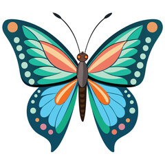 A beautiful butterfly on a white background