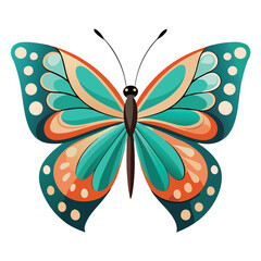 A beautiful butterfly on a white background