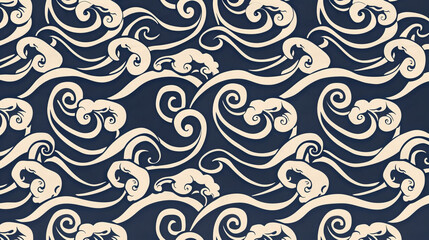 波のシームレスパターン
