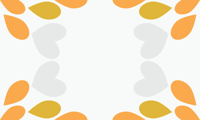 leaves on a white background with space for text. Vector illustration.