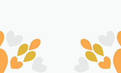 leaves on a white background with space for text. Vector illustration.