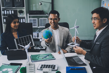 Carbon offset price report CO2 emission. Future growth Net zero waste in ESG ethical SME office...