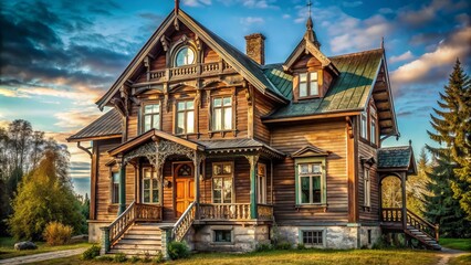 Antique Timber Abode: Historical, Aged, Patina, Vintage, Ornate