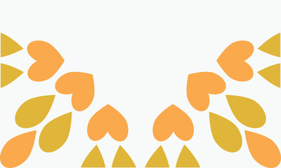 leaves on a white background with space for text. Vector illustration.