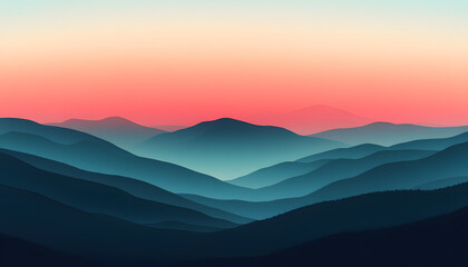 Obraz premium A simple gradient transitioning from a light to dark shade, creating a calm and soothing backdrop